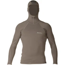 Xcel Drylock Hydrophobic Hoodie Long Sleeve UV Surfing Top | Charcoal Grey