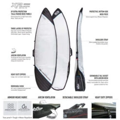 Aircon 10mm Shortboard Surfboard Cover | Padded Board Bag | Surf Travel | Surfboard Carry Bag -FCS Shop Aircon Cover Ocean and Earth Surfboard Covers Features 31446.1527552812