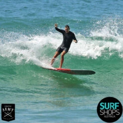 Creative Army | Cruz Longboard | Malibu Surf Board | Fibreglass | Creative Army Surfboards -FCS Shop Buy Creative Army Cruz Longboard Online Surf Shops Australia Red Grey Action 84035.1683615079