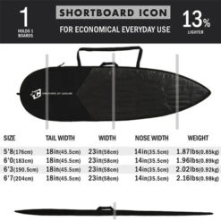 Icon Lite Shortboard Cover | Surf Board Bag | Creatures Of Leisure | Light Basic Protection -FCS Shop Buy Creatures Of Leisure Icon Surfboard Shortboard Cover Online Australia Surf Shop Surfing Size 35655.1613368184