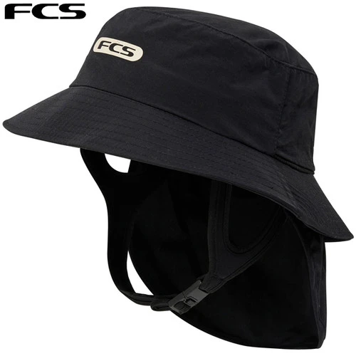 FCS | Bucket Surf Hat | Surfing Hat With Adjustable Under Chin Strap | Black 3 FCS | Bucket Surf Hat | Surfing Hat With Adjustable Under Chin Strap | Black