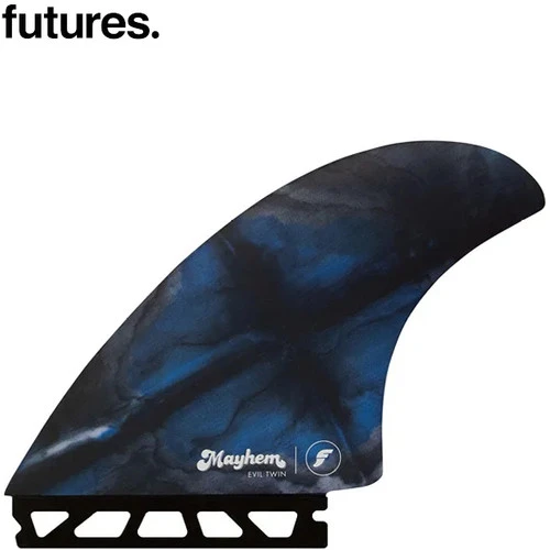 Futures Fins | Mayhem Evil Twin + 1 | 3 Fin Set | Suits Twin Fin Styled Surfboards 4 Futures Fins | Mayhem Evil Twin + 1 | 3 Fin Set | Suits Twin Fin Styled Surfboards - Image 2