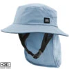 Indo Stiff Peak Surf Hat | Pale Blue | Sun Protection For Surfing | Ocean And Earth -FCS Shop Buy Ocean And Earth Indo Surf Hat With Flap Surf Shops Australia Pale Blue 33276.1692951748