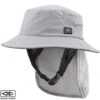 Men's Indo Stiff Peak Surf Hat | Grey Bone | Sun Protection For Surfing | Ocean And Earth