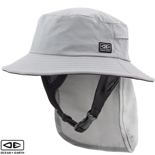 Men's Indo Stiff Peak Surf Hat | Grey Bone | Sun Protection For Surfing | Ocean And Earth 3 Men's Indo Stiff Peak Surf Hat | Grey Bone | Sun Protection For Surfing | Ocean And Earth