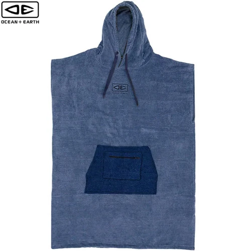 Ocean And Earth | Daybreak Steel Blue Hooded Towel Poncho | Guys Surf Poncho 3 Ocean And Earth | Daybreak Steel Blue Hooded Towel Poncho | Guys Surf Poncho
