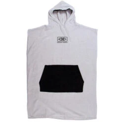 Mens Daybreak Light Grey Hooded Towel Poncho | Ocean And Earth | Guys Surf Poncho