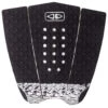 Wide Jack Tail Pad | Hybrid | Fish | Retro | Deck Grip | Black/ White | Surfboard Traction Pad | Ocean And Earth