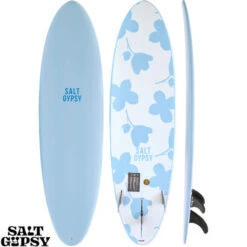 Salt Gypsy | Mid Tide Surfboard | Epoxy Core Softboard | Mid Length Surfboards | Cruise And Style -FCS Shop Buy Salt Gypsy Mid Tide Softboard Online in Australia Baby Blue 22870.1685682426