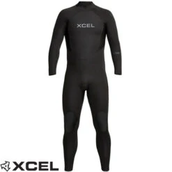 XCEL Axis GBS Wetsuit Steamer 4:3mm | New Season | Back Zip | Black | Surfing Wetsuit