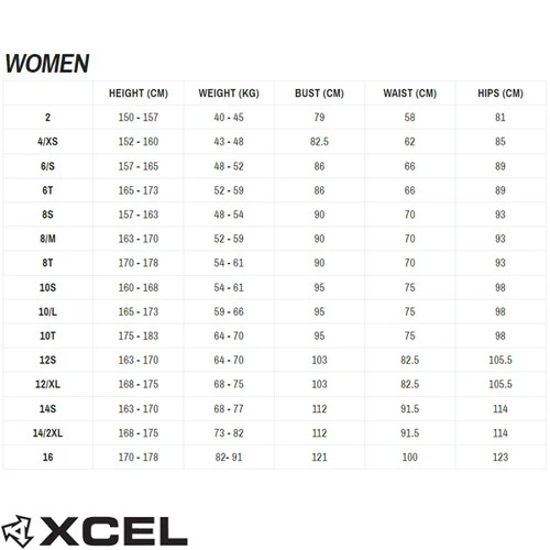 XCEL Womens Comp 3:2mm Steamer Surfing Wetsuit | Chest Zip | Ladies Full Wetsuit | Flexible, Light And Soft 6 XCEL Womens Comp 3:2mm Steamer Surfing Wetsuit | Chest Zip | Ladies Full Wetsuit | Flexible, Light And Soft - Image 4