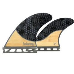 Rasta Medium Quad Fin Set | Honeycomb Bamboo | Futures Fins | Speed And Tail Release