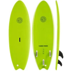 Gnaraloo Surfboards | Flounder Pounder | Softboard | Learner Surfboard For Kids | New Colours -FCS Shop Gnaraloo Flounder Pounder Kids Learner Surfboard Buy Online Surf Shops Australia Lime 45871.1631424532