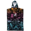 Youth Hooded Towel Poncho | Black Artwork | Groms | Kids | Creatures Of Leisure -FCS Shop Grom Poncho Surf Poncho Creatures of Leisure Black Mix 69920.1539065805