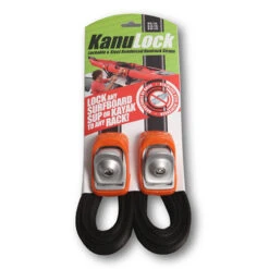 Kanulock Key Lockable Tie Downs 3.3m | Black/Orange | Lock Surfboards Onto Roof Racks | Anti-theft Device