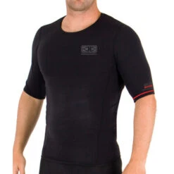 Thermo Short Sleeve Shirt | Surf Vest | Surfing Top | Black | Ocean And Earth | 8 Thermo Short Sleeve Shirt | Surf Vest | Surfing Top | Black | Ocean And Earth | -FCS Shop Thermo Surfing Shirt Ocean And Earth Front Snug Fit 93275.1585134257