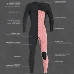 Radiant Rebound Steamer | 3/2mm Full Surfing Wetsuit | Chest Zip | XCEL | New Metallic Warmth Technology -FCS Shop XCEL RADIANT 3MM WETSUIT 2020 INFORMATION 74562.1572409473
