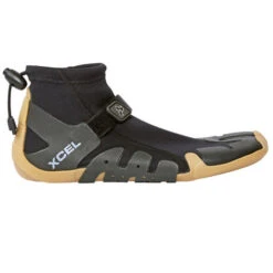 Xcel Infiniti Comp Split Toe Reef Bootie 1mm | Black/Gum | Neoprene Surf Boot | Cold Water Surfing Equipment